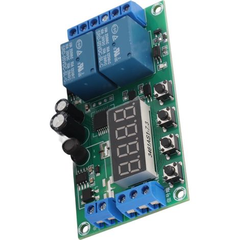 Module Relais Temporisé 2 Canaux Impulsion YF‑7 DC7‑30V pour Pilotage Électrovanne (1/5)