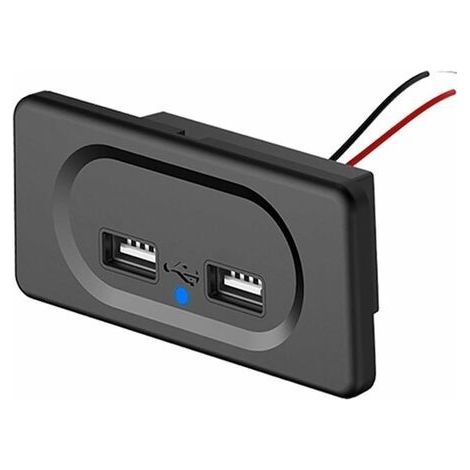 Prise Double Chargeur USB, 12V-24V 3.1A Panneau de Commande du Chargeur de Voiture Prise de Charge Etanche pour Voiture Camion Moto Marine Camping-car SUV (1/4)