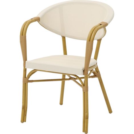 AUTRES Chaise d’extérieur avec un style bistrot - modèle 054 - blanc/naturel (1/5)