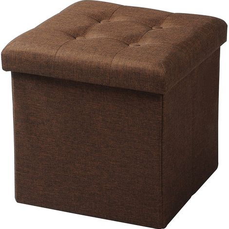 Woltu – Tabouret coffre pliable en lin 38L – Dimensions 37,5x37,5x38cm – Charge maximale 300kg – Rangement pratique pour livres et jouets (1/4)