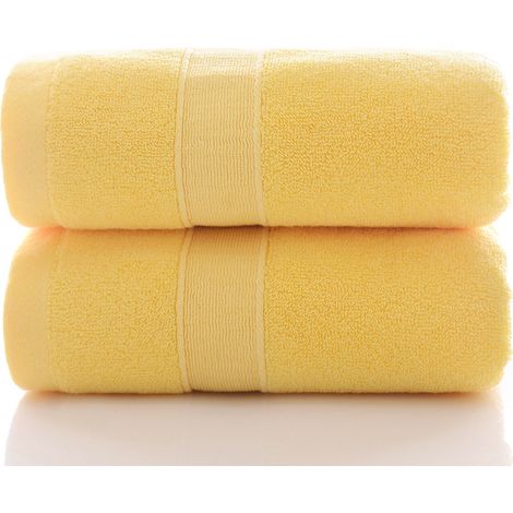 1 Set gelber 35 x 75 cm, einfarbiger 32-fädiger reiner Baumwollstoff