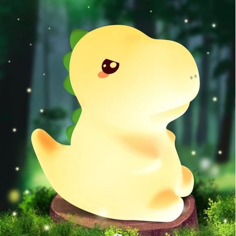 Veilleuse dinosaure enfant, rechargeable, veilleuse adulte, portable Silicone Led, tactile ,usb (1/5)