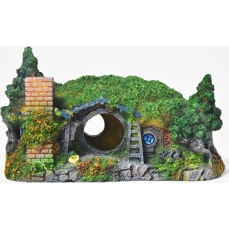 Castle Aquarium Decoration - Resin Fish Tank Ornament for Betta, Perfect for Aquarium Scene Arrangement & Fish Tank Accessories (Hobbit) (1/5)