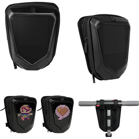 Sacoche de rangement universelle pour scooter, vélo, vélo de route avec écran LED intelligent, sacoche de guidon, accessoire de sac suspendu (1/5)