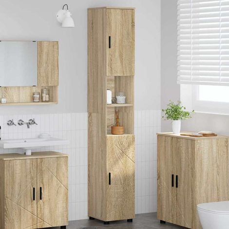 Badezimmerschrank mit Speicher Sonoma-Eiche 30 x 35 x 192 cm (1/5)