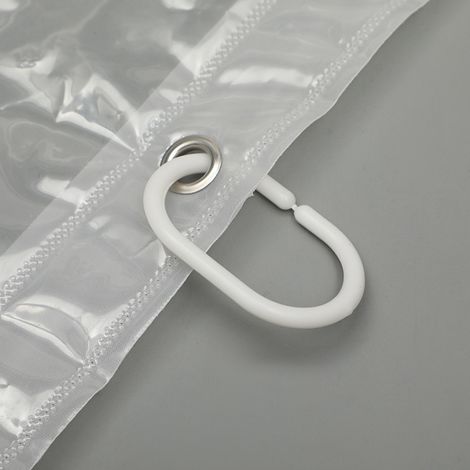 Rideau de douche transparent très populaire, imperméable, anti-moisissure et antibactérien, en PEVA écologique avec bas magnétique et œillets métalliques, 180180cm. (1/5)