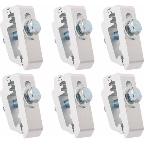 Mounting Clips, 6 Pieces Truck Bed Cover Clips 1112514 Low Pro Aluminum Truck Hood Mounting Clips for Most Beds (Silver) (1/5)