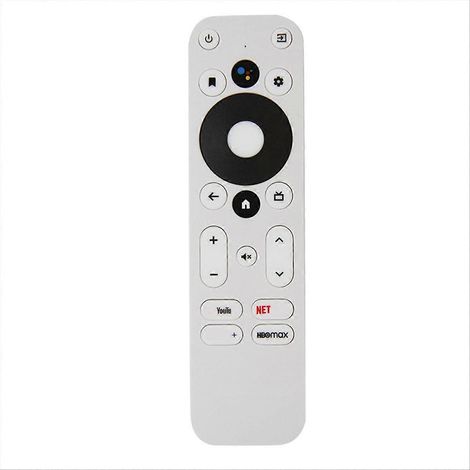 Télécommande vocale blanche pour boîtier TV Android 4K UHD KM2 KM2 PLUS (1/5)