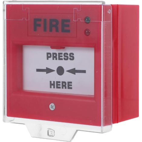 Bouton D'alarme Incendie Manuel Protection, Double Alerte Lumineuse et Sonore, Plastique Robuste, Réarmement Manuel, pour Système D'alarme Incendie Bureau et Domicile, Dispositif (1/5)