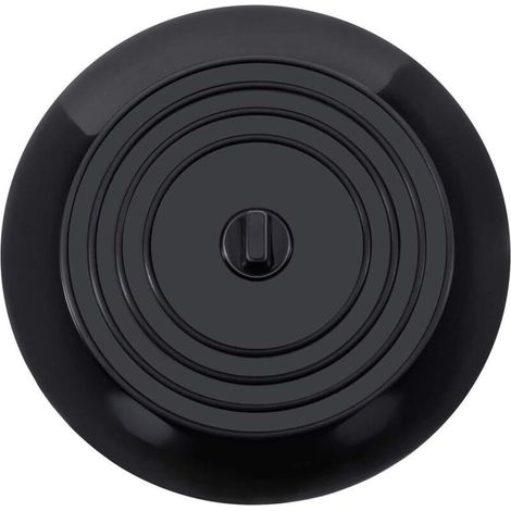 1 Pcs-Bouchons pour Baignoire 15 cm / 6 Pouces Bouchon de Baignoire Universel en Silicone pour Cuisines Salle de Bains Baignoire de Douche à lessive- (Noir)