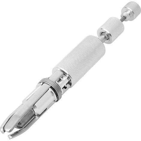 Pocket Multifunction Tool Stainless Steel Soot Scraper Rust Reamer Tube Reamer with Unblocker Needle for Camping Stoves, Carburetors and Espresso Nozzles (Silver) (1/5)