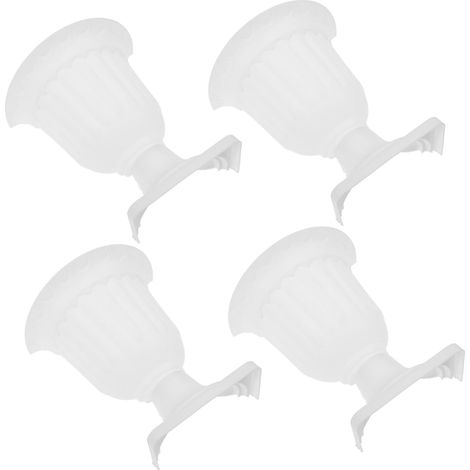 Jardinières murales rétro en forme de colonnes romaines, 4 pots fleurs plastique (1/5)