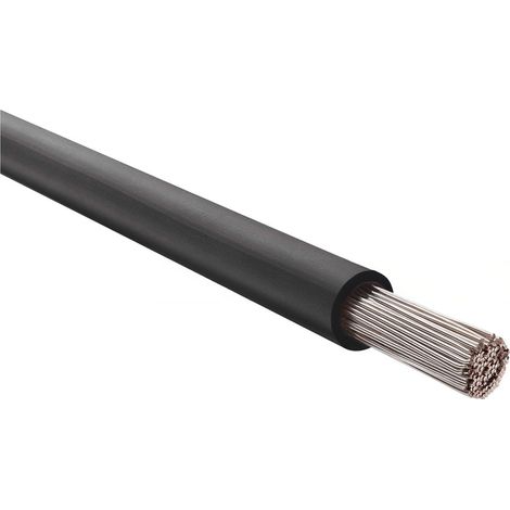 HELU KABEL SiF 1X10mm² BK (schwarz) Einzelader Silikon schwarz AD 6,6mm Nennspannung Uo/U 300V/500V - 1 Meter