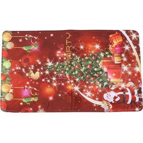 Lot antidérapant motif Noël 60x90cm tapis sol décoration maison cuisine salle de bain bureau (1/5)