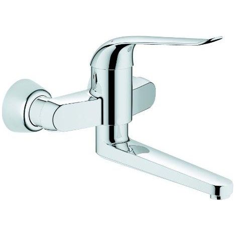 Grohe Euroéco Especial Grifo monomando para lavabo mural cromado