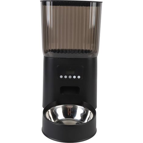 Distributeur automatique de croquettes pour chat avec minuterie et bouton de contrôle. Convient également aux chiens et autres animaux de compagnie d'intérieur. Bol unique. (1/5)