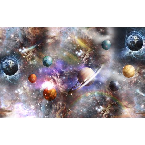 Affiche deco galaxie et planetes - 60x40cm - made in France (1/5)