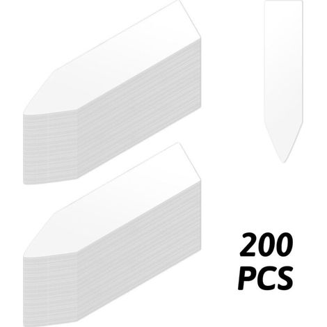 Lot de 200 étiquettes en plastique 5 x 1 cm pour pots de pépinière, pots de jardin, étiquettes (1/5)