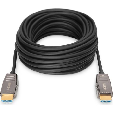 Digitus Hdmi Aoc Hybrid Fiber Optic Ca Type A M / M 20m Uhd 8k60hz Gold