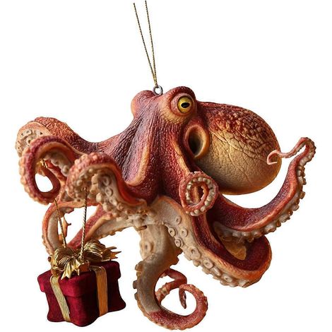 Weihnachtsbaumschmuck, bruchsicher, Acryl, Meerestier, Hängeornament für Weihnachtsbaum, Fahrzeuginnenausstattung, mehrfarbig (1/5)