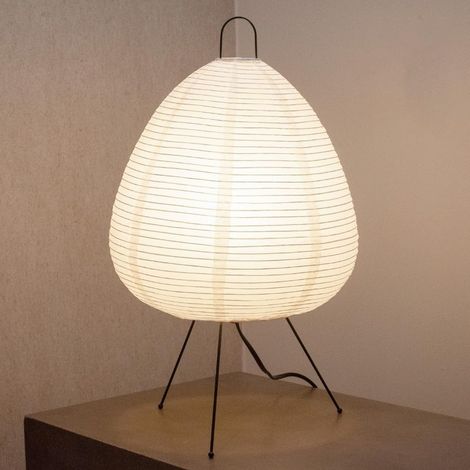 Lampe de table en papier Akari 3000K, lanterne japonaise ronde avec abat-jour Wabi Sabi (1/5)