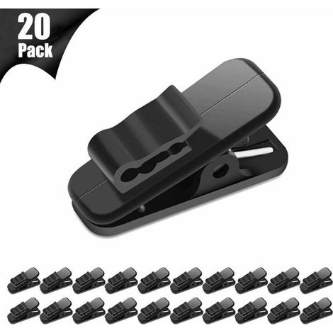 20 pezzi Clip per cavo auricolare Clip per cavo auricolare Clip per cavo auricolare per il fissaggio del cavo delle cuffie -