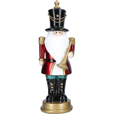 Nano schiaccianoci natalizio in poliresina decorazione natalizia h 33,5 cm -Modello 3 (1/4)