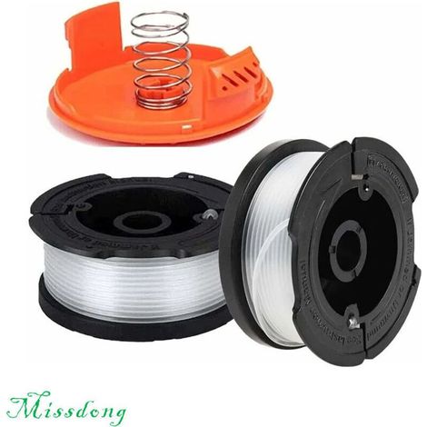 Bobine Fil Nylon Pièces de Rechange Coupe Bordure Black et Decker A6481 A6485 AF-100 (Longueur du Fil 9,1m Diamètre,65mm) (Black & Decker AF-100, 2 Pièces) (1/4)