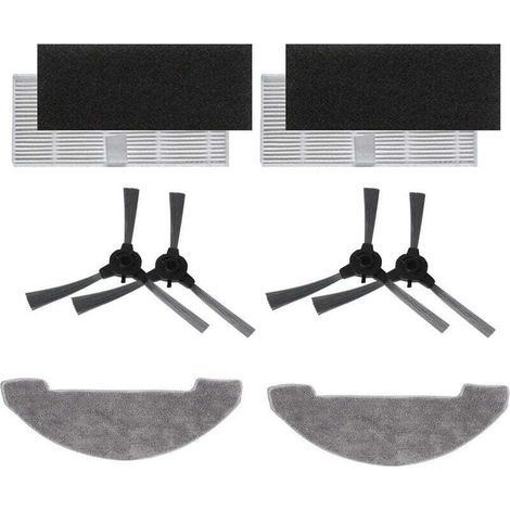 FENOPLASTICAKit d'Accessoires pour Proscenic 850T avec 2 Brosse Principale 4 Filtre Hepa 6 Brosse Latérale 4 Chiffon de Vadrouille (1/4)