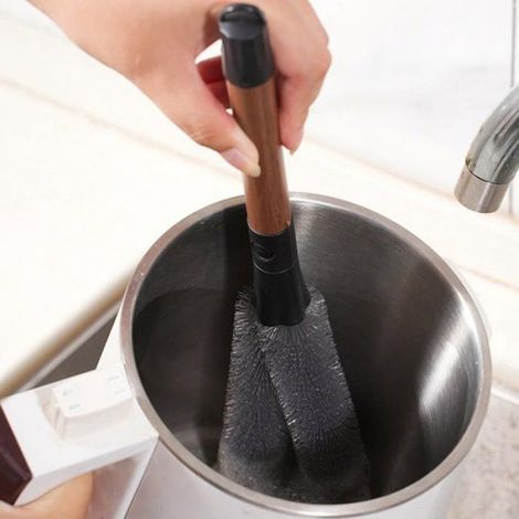 Goupillon - Manche Long 36 Cm - Pour Bouteilles Et Récipients Profonds - Acier Inoxydable Et Nylon - Lot De 2 (1/5)