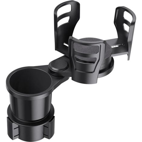Prolunga per portabicchieri da auto: portabicchieri multifunzionale per auto - vassoio per alimenti con base regolabile girevole a 360° - estensione