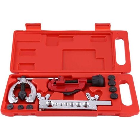 10-piece crimping tool set, crimping tool, brake pipe crimping tool set, pipe cutter