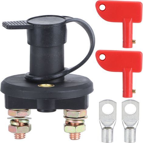 Isolateur de batterie, coupe-circuit, 300 A, vis M10 pour voiture, camion, bateau, quad, pièces intérieures (1/4)