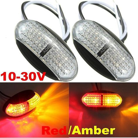 2 Pcs Truck Side Light, Led Side Light Bicolour Side Light, 10-30v (1/5)