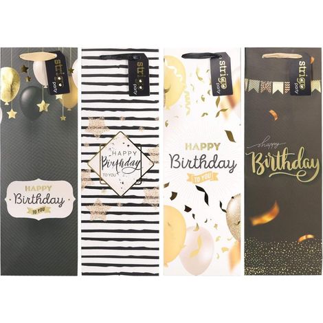 Sacchetto regalo per feste 12x36x9cm mix strigo