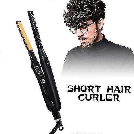 Mini fer à lisser en céramique titane pour cheveux courts et barbe, format voyage (1/5)