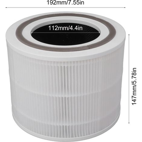 Ortviai Filtre à air purificateur compatible LEVOIT Core Mini RF, haute efficacité HEPA 97 %, 1 unité (1/4)