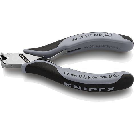 KNIPEX 64 12 115 ESD Elektronik-Vornschneider ESD mit Mehrkomponenten-Hüllen 115 mm (1/3)