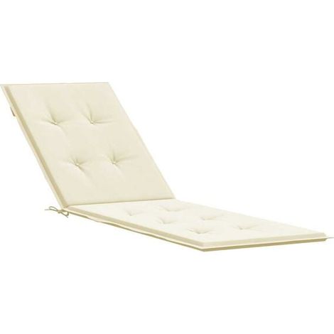 Coussin beige pour chaise de terrasse (75+105) x 50 x 4 cm (1/5)