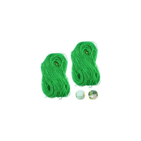 Lot de 2 filets de support pour plantes grimpantes, en polyéthylène, pour la croissance des plantes grimpantes (vignes, légumes, fleurs, fruits, concombres, tomates, pois), 1,8 m et 3,6 m. (1/5)