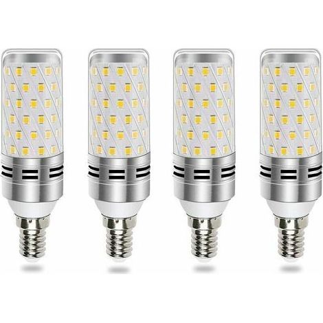 Ampoule E14 LED 16W blanc froid - Équivalent à une ampoule halogène de 100W à 120W, émettant 1600LM avec une lumière à 360°, adaptée aux lustres, appliques et lampes de chevet, lot de 4, non-dimmable. (1/5)