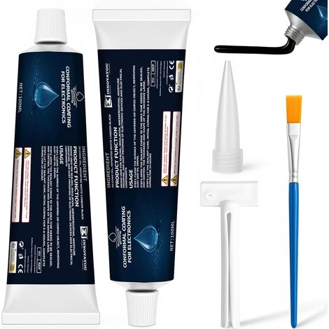200 ml Black Electric Insulating Gel, Silicone Sealant, Waterproof High Fluidity Transparent Insulation, For Printed Circuits, LED Lights, Electrical Appliance Control Boards (1/5)