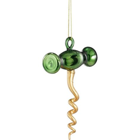 DECORAZIONE CAVATAPPI VERDE DA APPENDERE 10X3X11CM EDELMAN