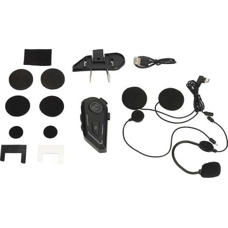 Écouteur Bluetooth étanche pour casque de moto avec réduction de bruit CVC, assistant mains libres pour la conduite (1/4)