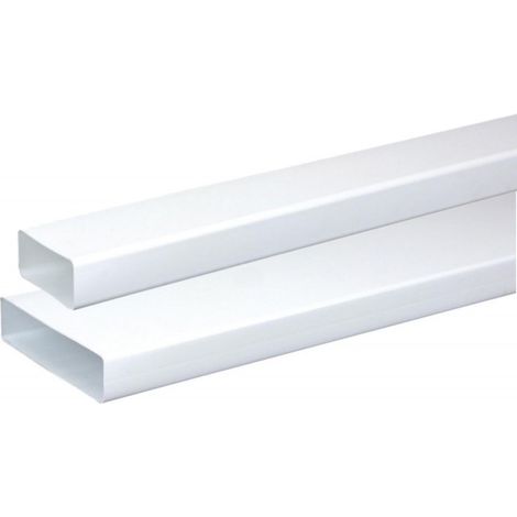 Atlantic – Tube rectangulaire plastique rigide 55 x 110 mm – Raccord VMC pour conduits rigides – Longueur 3 m – 460000