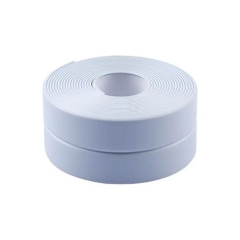 Auto Adhésif Joint Silicone Blanc Salle De Bain PVC Bande Etancheite Autocollante Anti Moisissure Joint Porte Douche pour Cuisine Toilette 2 Pièces(bleu) (1/5)