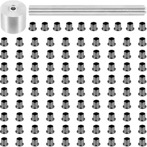 1 kit d'outils + 100 rivets et clous en laiton argenté pour la pose de clous (1/5)