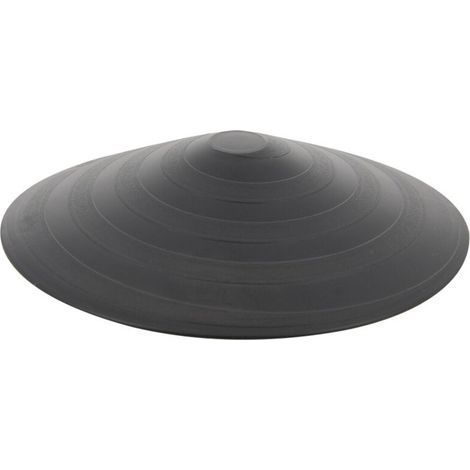 ANDIAMOS CHRISLIGNE abnehmbarer Türstopper, mattschwarzes Gummi, L 11,8 x H 2,7 x B 11,8 cm