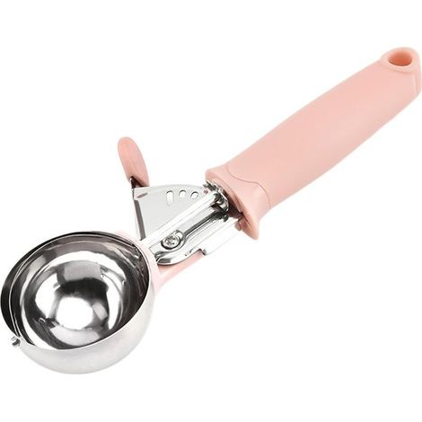 Cuillère à glace en acier inoxydable poignée ergonomique avec gachette (1/5)