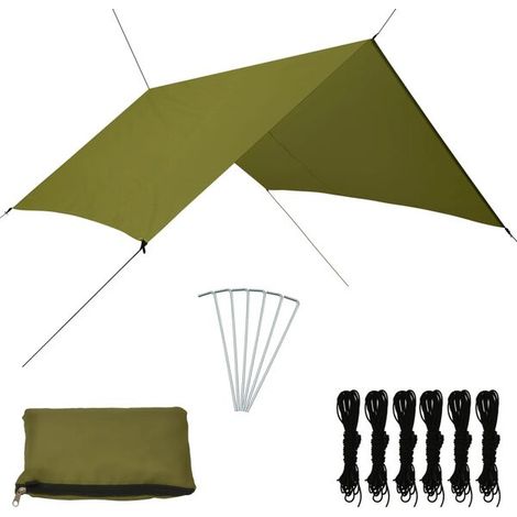 Bâche extérieure imperméable 3 x 2,85 mètres verte (1/5)